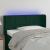 Tăblie de pat cu LED, verde închis, 103x16x78/88 cm, catifea GartenMobel Dekor