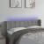 Tăblie de pat cu LED, gri deschis, 147x16x78/88 cm, catifea GartenMobel Dekor