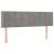 Tăblie de pat cu LED, gri deschis, 147x16x78/88 cm, catifea GartenMobel Dekor