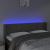 Tăblie de pat cu LED, gri închis, 147x16x78/88 cm, catifea GartenMobel Dekor