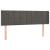 Tăblie de pat cu LED, gri închis, 147x16x78/88 cm, catifea GartenMobel Dekor