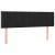 Tăblie de pat cu LED, negru, 147x16x78/88 cm, catifea GartenMobel Dekor