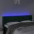 Tăblie de pat cu LED, verde închis, 147x16x78/88 cm, catifea GartenMobel Dekor