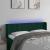 Tăblie de pat cu LED, verde închis, 147x16x78/88 cm, catifea GartenMobel Dekor