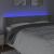 Tăblie de pat cu LED, gri deschis, 183x16x78/88 cm, catifea GartenMobel Dekor