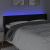 Tăblie de pat cu LED, negru, 183x16x78/88 cm, catifea GartenMobel Dekor