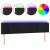 Tăblie de pat cu LED, negru, 183x16x78/88 cm, catifea GartenMobel Dekor