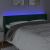 Tăblie de pat cu LED, verde închis, 183x16x78/88 cm, catifea GartenMobel Dekor
