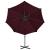 Umbrelă în consolă cu stâlp și LED-uri, roșu bordo, 300 cm GartenMobel Dekor