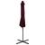 Umbrelă în consolă cu stâlp și LED-uri, roșu bordo, 300 cm GartenMobel Dekor