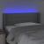 Tăblie de pat cu LED, gri deschis, 83x16x78/88 cm, textil GartenMobel Dekor