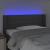 Tăblie de pat cu LED, gri închis, 83x16x78/88 cm, textil GartenMobel Dekor