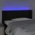 Tăblie de pat cu LED, negru, 93x16x78/88 cm, textil GartenMobel Dekor