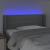 Tăblie de pat cu LED, gri deschis, 103x16x78/88 cm, textil GartenMobel Dekor