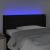 Tăblie de pat cu LED, negru, 103x16x78/88 cm, textil GartenMobel Dekor
