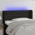 Tăblie de pat cu LED, negru, 103x16x78/88 cm, textil GartenMobel Dekor