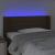 Tăblie de pat cu LED, maro închis, 103x16x78/88 cm, textil GartenMobel Dekor