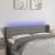 Tăblie de pat cu LED, gri închis, 147x16x78/88 cm, textil GartenMobel Dekor