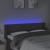 Tăblie de pat cu LED, gri închis, 147x16x78/88 cm, textil GartenMobel Dekor