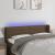 Tăblie de pat cu LED, maro închis, 147x16x78/88 cm, textil GartenMobel Dekor