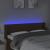 Tăblie de pat cu LED, maro închis, 147x16x78/88 cm, textil GartenMobel Dekor