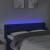 Tăblie de pat cu LED, albastru, 147x16x78/88 cm, textil GartenMobel Dekor