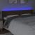 Tăblie de pat cu LED, maro închis, 163x16x78/88 cm, textil GartenMobel Dekor