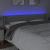 Tăblie de pat cu LED, gri deschis, 183x16x78/88 cm, textil GartenMobel Dekor