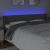 Tăblie de pat cu LED, gri închis, 183x16x78/88 cm, textil GartenMobel Dekor