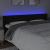 Tăblie de pat cu LED, negru, 183x16x78/88 cm, textil GartenMobel Dekor