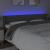 Tăblie de pat cu LED, gri închis, 203x16x78/88 cm, textil GartenMobel Dekor