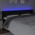 Tăblie de pat cu LED, negru, 203x16x78/88 cm, textil GartenMobel Dekor