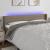 Tăblie de pat cu LED, gri taupe, 203x16x78/88 cm, textil GartenMobel Dekor