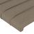Tăblie de pat cu LED, gri taupe, 203x16x78/88 cm, textil GartenMobel Dekor