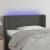 Tăblie de pat cu LED, gri închis, 83x16x78/88 cm, catifea GartenMobel Dekor