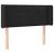 Tăblie de pat cu LED, negru, 83x16x78/88 cm, catifea GartenMobel Dekor