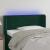 Tăblie de pat cu LED, verde închis, 83x16x78/88 cm, catifea GartenMobel Dekor