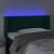 Tăblie de pat cu LED, verde închis, 83x16x78/88 cm, catifea GartenMobel Dekor
