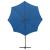 Umbrelă în consolă cu stâlp și LED-uri, albastru azur, 300 cm GartenMobel Dekor