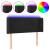 Tăblie de pat cu LED, negru, 93x16x78/88 cm, catifea GartenMobel Dekor