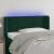 Tăblie de pat cu LED, verde închis, 93x16x78/88 cm, catifea GartenMobel Dekor