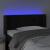 Tăblie de pat cu LED, negru, 103x16x78/88 cm, catifea GartenMobel Dekor
