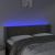 Tăblie de pat cu LED, gri închis, 147x16x78/88 cm, catifea GartenMobel Dekor