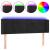 Tăblie de pat cu LED, negru, 147x16x78/88 cm, catifea GartenMobel Dekor