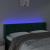 Tăblie de pat cu LED, verde închis, 147x16x78/88 cm, catifea GartenMobel Dekor