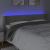 Tăblie de pat cu LED, gri deschis, 183x16x78/88 cm, catifea GartenMobel Dekor
