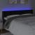Tăblie de pat cu LED, negru, 183x16x78/88 cm, catifea GartenMobel Dekor
