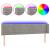 Tăblie de pat cu LED, gri deschis, 203x16x78/88 cm, catifea GartenMobel Dekor