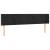 Tăblie de pat cu LED, negru, 203x16x78/88 cm, catifea GartenMobel Dekor