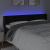 Tăblie de pat cu LED, negru, 203x16x78/88 cm, catifea GartenMobel Dekor